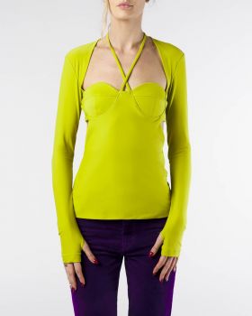 TOP IN LYCRA ''GRACE'' VERDE LIME