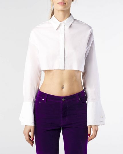 CAMICIA CROPPED ''MARTINA''  BIANCA